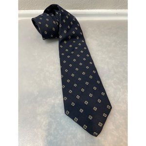 Vintage Robert Talbott Rogue Collection Navy Blue Paisley Silk Necktie